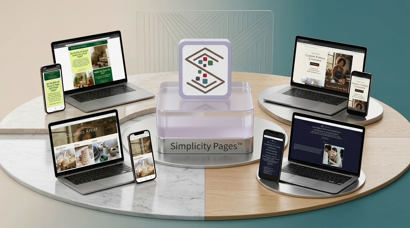 SimplicityPages site builder preview